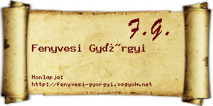 Fenyvesi Györgyi névjegykártya