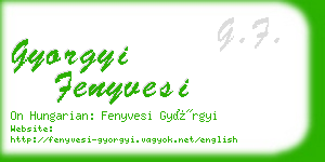 gyorgyi fenyvesi business card